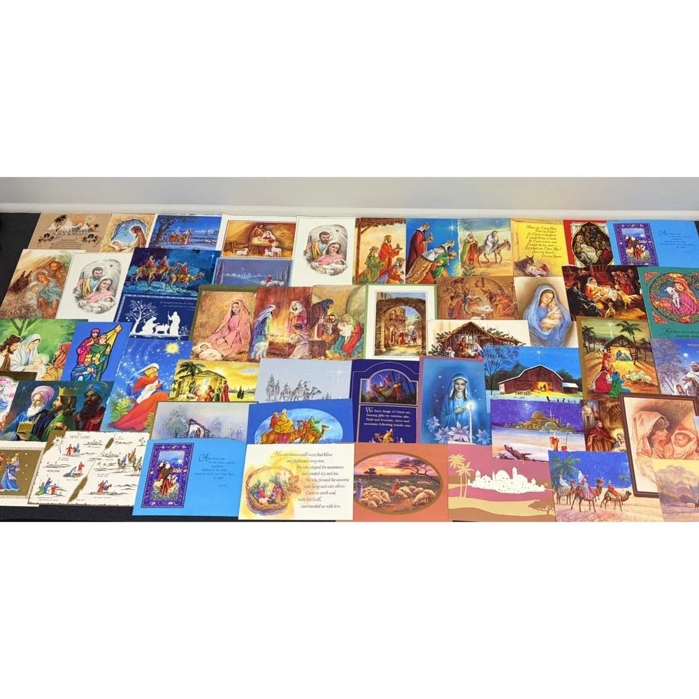Vintage Christmas Cards Fronts ONLY for Scrapbooking Crafts Decoupage Lot of 50+